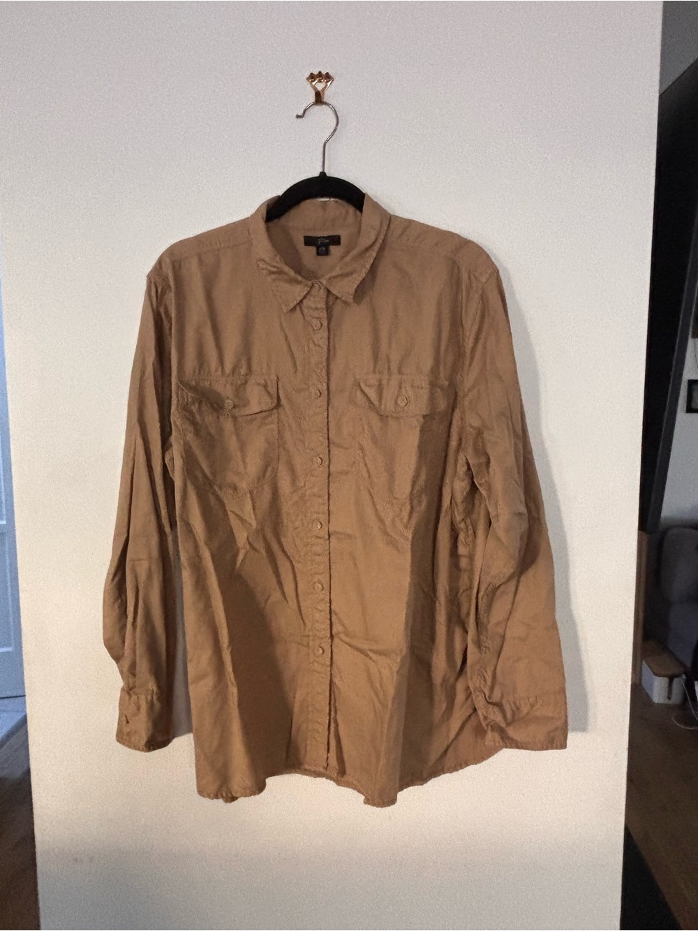 J. Crew - Women’s Khaki Long Sleeve Shirt